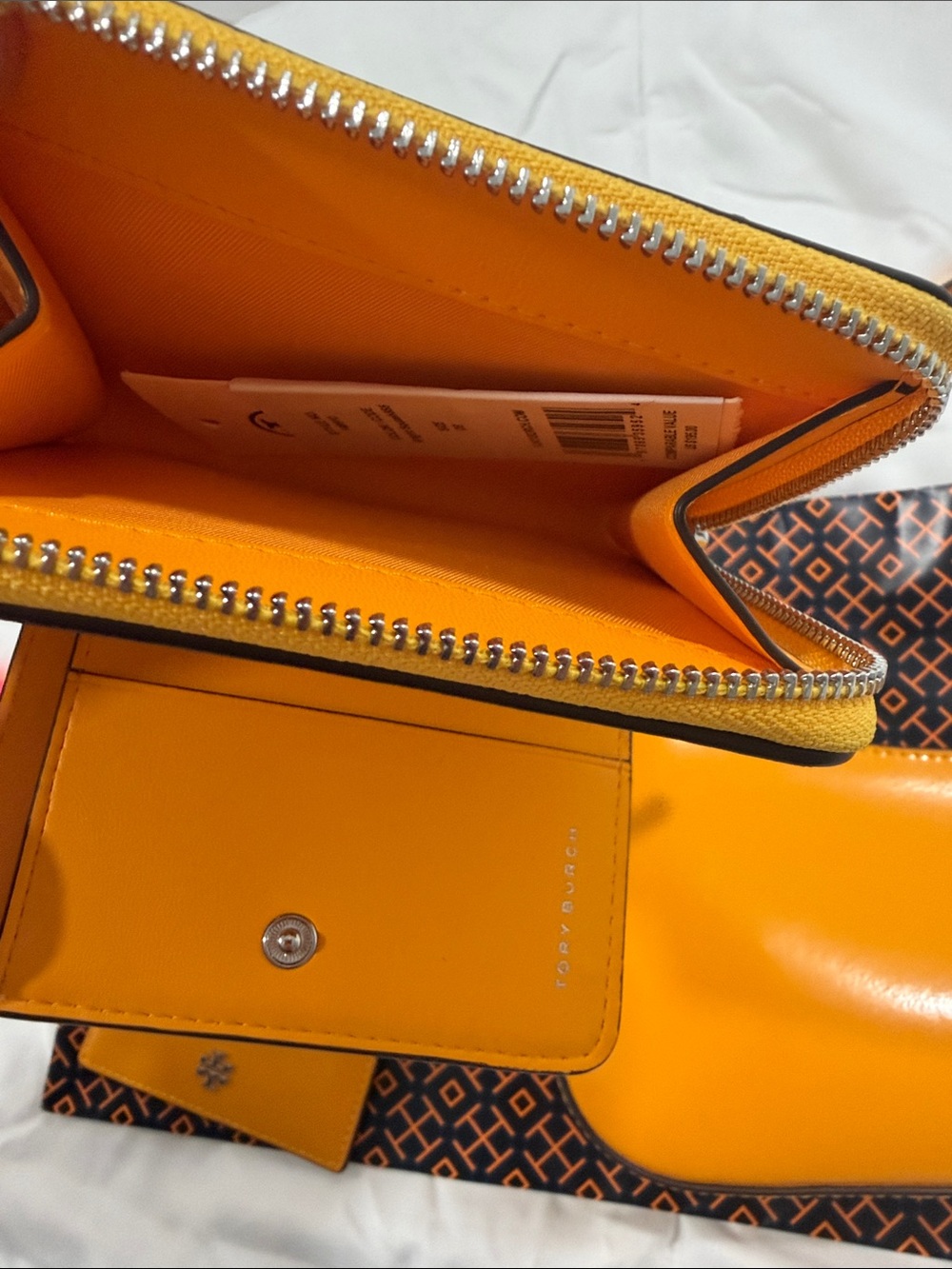 Tory Burch Handbag + Wallet + Card Case In Bright Squash - New - Picture 7 of 14